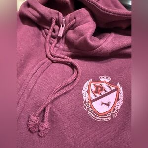 VS PINK New York Crest Hoodie in Burgundy *NEW